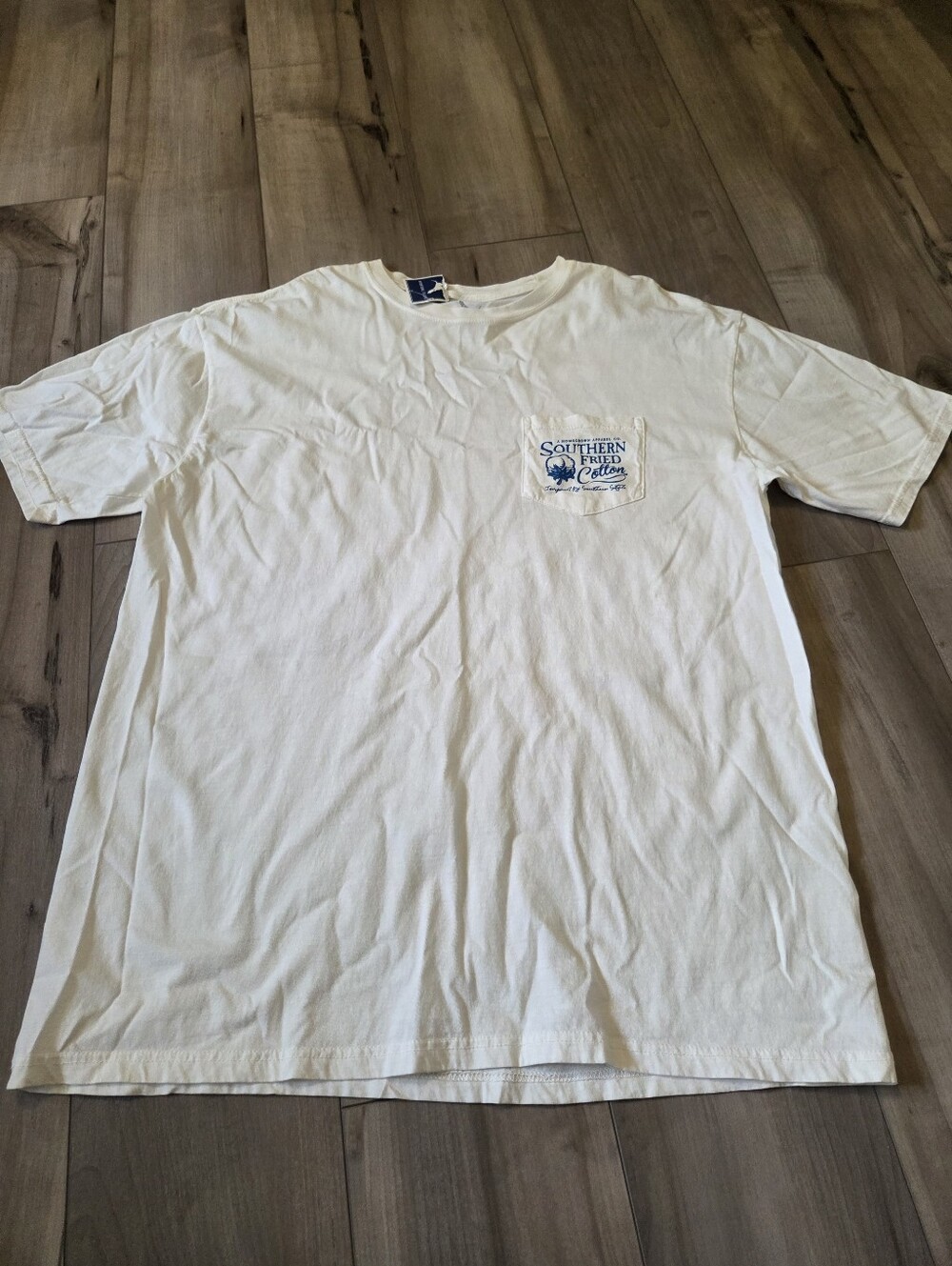 Southern Fried Cotton Cream Pocket Tee